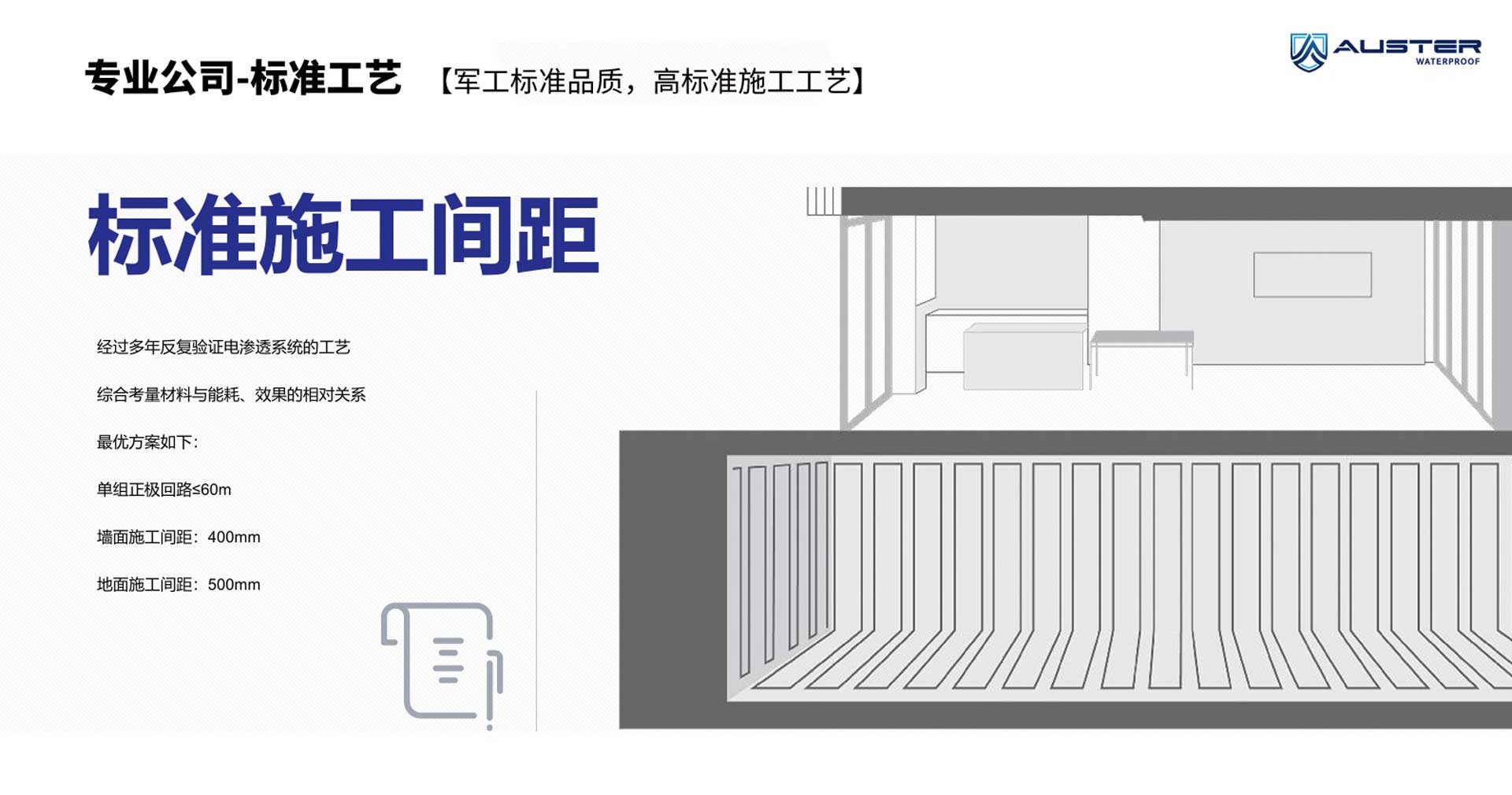 韩国奥斯特电渗透坚持军工标准品质，高标准施工工艺