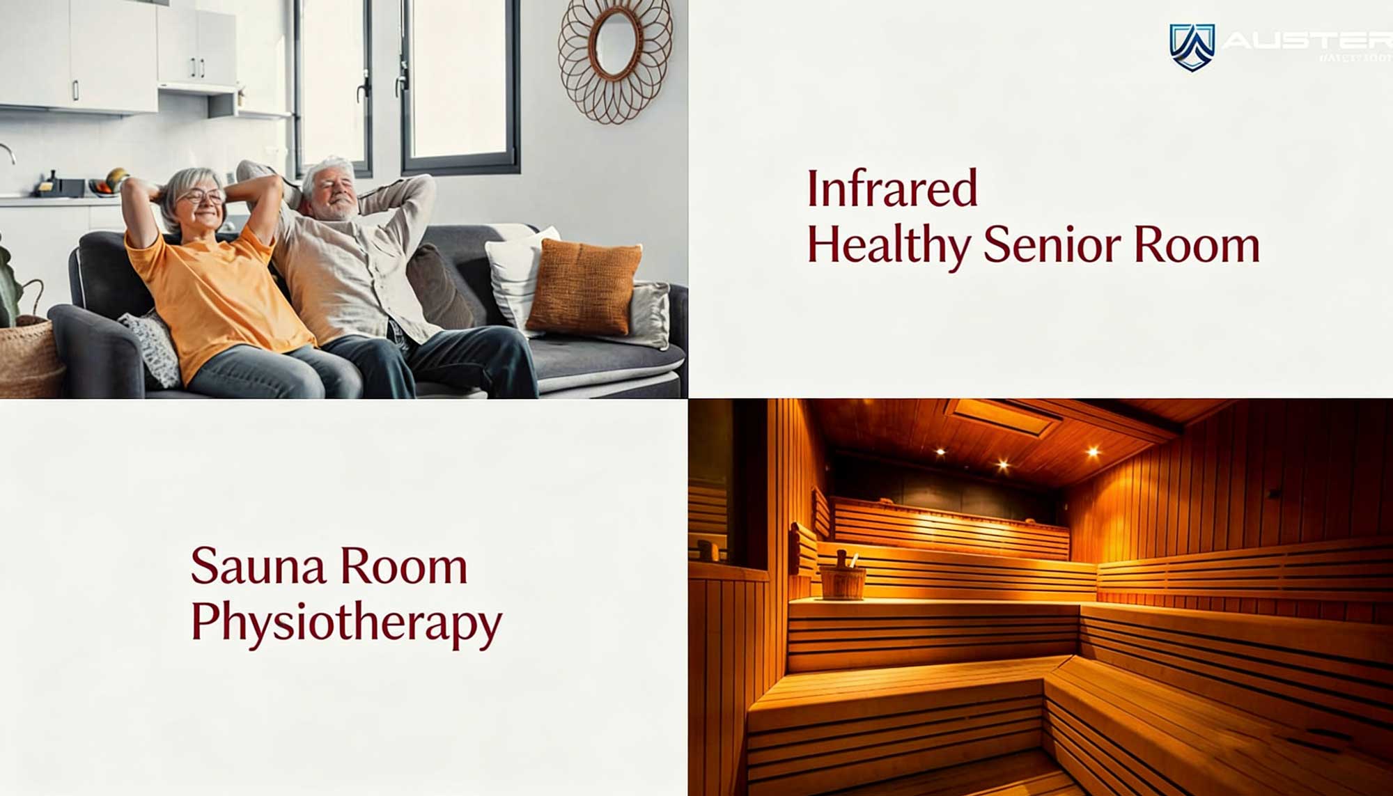 AUSTER Carbon Infrared System for Elderly Rooms & Sauna Therapy Rooms